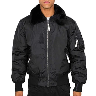 Image of Alpha Industries Injector Bomber Jacket, Men&#039;s, Size: XXL, Black