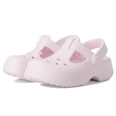 Image of Crocs MARY JANE Unisex Clogs for kids, Size: C07, Pink milk shoes