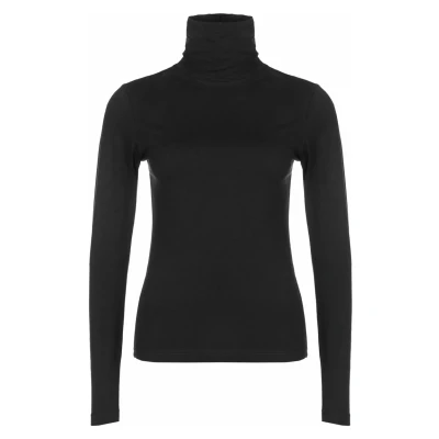 Image of Urban Classics Women&#039;s Ladies Basic Turtleneck L/S T Shirt, Black, M Petite