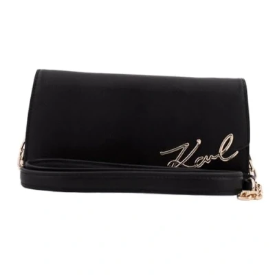 Image of KARL Lagerfeld Signature Wallet Clutch, Women&#039;s, Size: One Size, Black