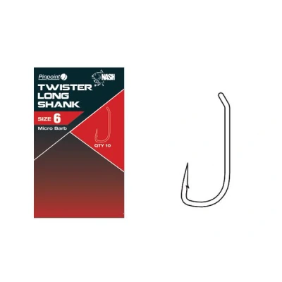 Image of Nash Twister Long Shank Size 2 Carp hooks