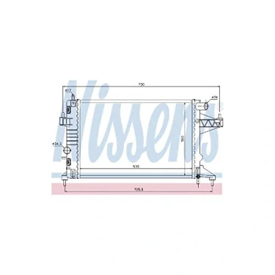 Image of Radiator, engine cooling NISSENS 63018