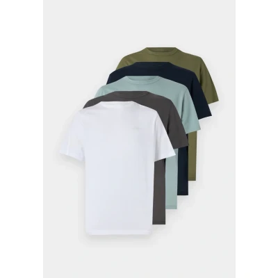 Image of TOM Tailor 5 PACK Basic Tshirt, Men&#039;s, Size: Small, White