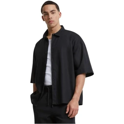 Image of Urban Classics Men&#039;s Shirt, Black, 3XL