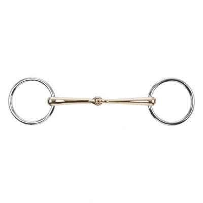 Image of Busse Single Jointed Loose Ring Bradoon Kaugan 12 mm