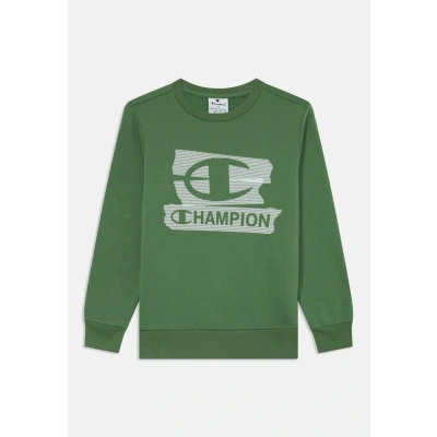 Image of Champion Graphic Crewneck Unisex Sweatshirt for kids, Size: 3/4y, Green