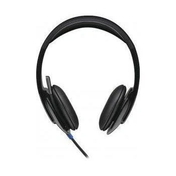Image of Logitech H540 Wired Headset, Stereo Headphone with Noise Cancelling Microphone, USB, On Ear Controls, Mute Indicator Light, PC/Mac/Laptop Black