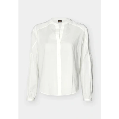 Image of BOSS Berday Buttondown blouse, Women&#039;s, Size: 16, Open white