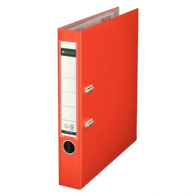 Image of Leitz 10155020 Quality Folder 180 Plastic Pack of 20 A4 Narrow Light Red 5.2 cm Spine Width Polypropylene Laminated Cover