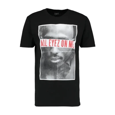 Image of Mister Tee 2PAC ALL EYEZ ON ME Print Tshirt, Men&#039;s, Size: XXL, Black