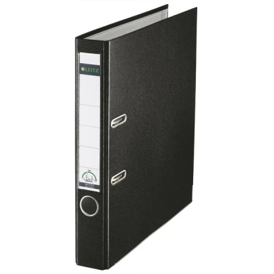 Image of Leitz 180 A4 Plastic Lever Arch File 52mm Black