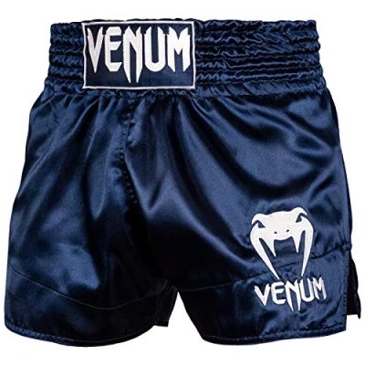 Image of Venum Classic MUAY THAI Shorts Sports shorts, Men&#039;s, Size: XS, Navy blue/white