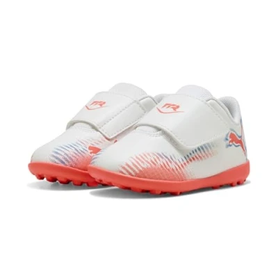 Image of Puma Future 8 Unisex Football Boots Indoor for kids, Size: 5, White/orange shoes