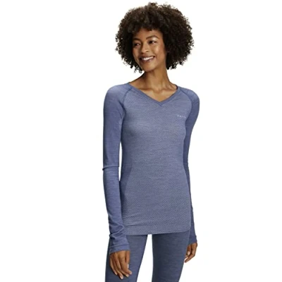 Image of FALKE Women&#039;s Wool Tech Light V Neck W L/S SH Functional Yarn Quick Dry 1 Piece Base Layer Top