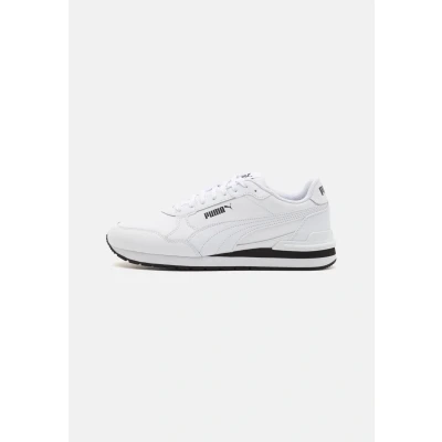Image of Puma ST Runner V4 Unisex Trainers, Size: 3.5, White/black Leather