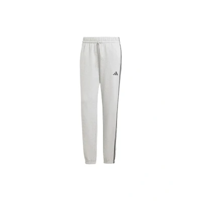 Image of adidas Sportswear Essentials 3 Stripes French Terry Cuffed Tracksuit bottoms, Women&#039;s, Size: XL, Medium grey heather/white