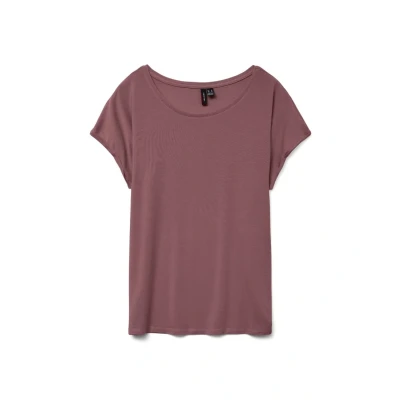 Image of Vero Moda Vmava Plain NOOS Basic Tshirt, Women&#039;s, Size: XS, Rose brown