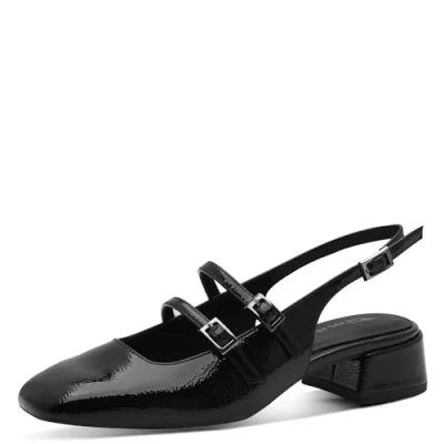 Image of Tamaris Classic heels, Women&#039;s, Size: 4, Black patent Synthetics