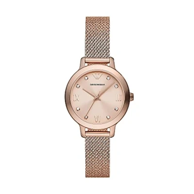 Image of Emporio Armani Watch Rose goldcoloured, Women&#039;s, Size: One Size, gold coloured