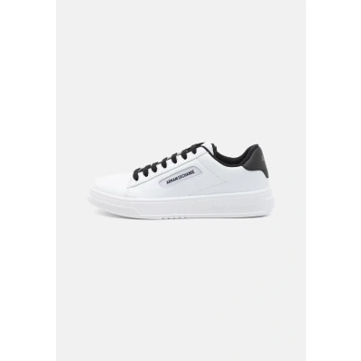 Image of Armani Exchange Trainers, Men&#039;s, Size: 8, White/black High quality imitation leather
