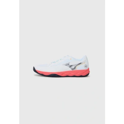 Image of Mizuno WAVE Enforce Court Multicourt tennis shoes, Men&#039;s, Size: 10, White/baritone blue/calypso coral shoes
