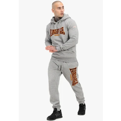 Image of Lonsdale Tracksuit bottoms, Men&#039;s, Size: 3XL, Marl grey oxblood yellow