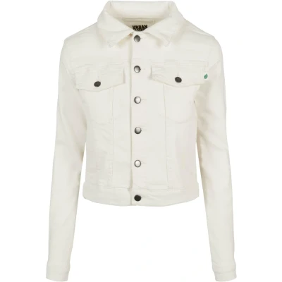 Image of Urban Classics Ladies Organic Denim Jacket jacket, Women&#039;s, Size: XS, Offwhite raw