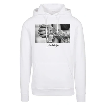 Image of Mister Tee Men&#039;s Pray 2.0 hoodie, White, XXL