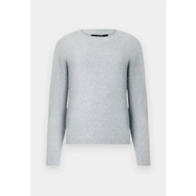 Image of Vero Moda Vmdoffy O NECK Jumper, Women&#039;s, Size: XXL, Light grey melange