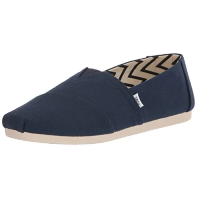 Image of TOMS Espadrilles, Men&#039;s, Size: 6, Blue Cotton
