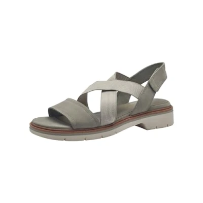 Image of Tamaris Damen Sandalen Leder Sommer; SAGE/grün; 39 EU