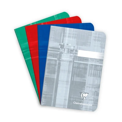 Image of Clairefontaine Ref 3646C Staple bound Writing Notebook (96 Pages) A6 (105 x 148mm) in Size, Lined Rulings, 90gsm Brushed Vellum Paper Random Colour