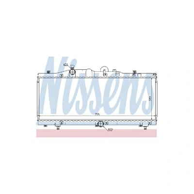 Image of Radiator, engine cooling NISSENS 61671