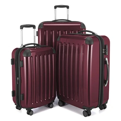 Image of HAUPTSTADTKOFFER, Burgundy, Set OF 3, Luggage