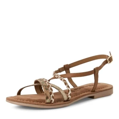 Image of Tamaris Sandals, Women&#039;s, Size: 40, Cognac comb shoes
