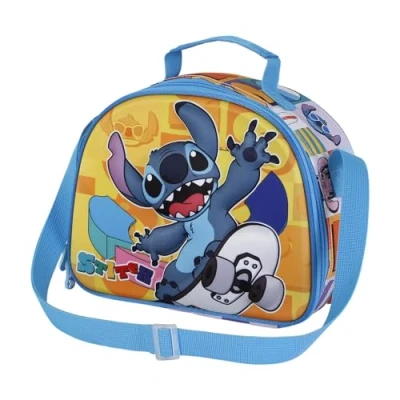 Image of Disney Lilo and Stitch Skater 3D Lunch Bag, Yellow, 25.5 x 20 cm, Yellow Skater, One size, Bag