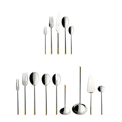 Image of Villeroy &amp; Boch Cutlery set Ella stainless steel 70 piece / 12 people Gold plated