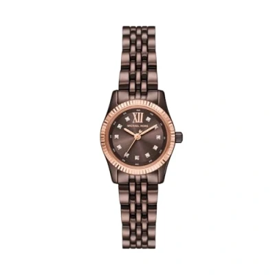 Image of Michael Kors Lexington Watch, Women&#039;s, Size: One Size, Brown