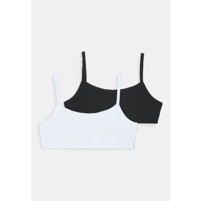 Image of Schiesser 2 PACK Bustier for kids, Size: 8 9y, Black/white