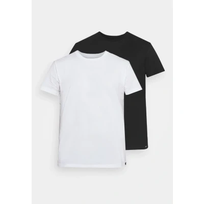 Image of Lee Men&#039;s Twin Pack Crew T Shirts, Black White, XXL