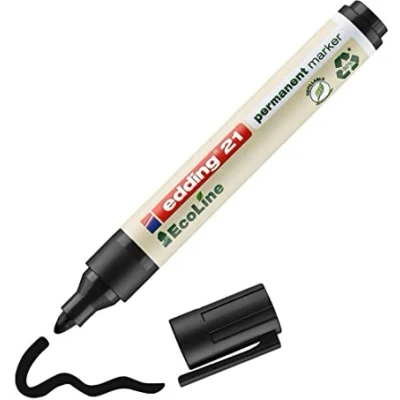 Image of Edding Ecoline Permanent Markers 21 Pack of 5 Black 1.5 3 mm