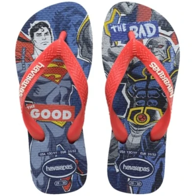 Image of Havaianas HERÓIS Tbar sandals for kids, Size: 35 36, Navy blue shoes