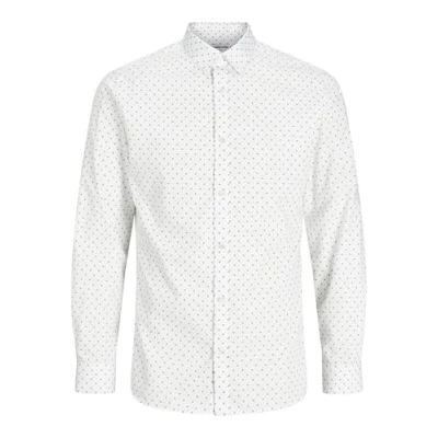 Image of Jack &amp; Jones Jjjoe Print Shirt Formal shirt, Men&#039;s, Size: Small, White/ditsy