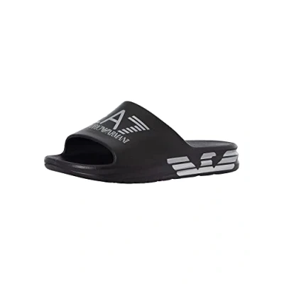 Image of EA7 Emporio Armani Crusher Distance Slide Pool slides, Men&#039;s, Size: 11, Black Synthetics