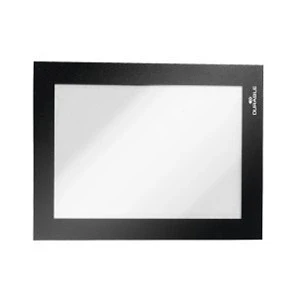 Image of Durable DURAFRAME Self Adhesive Magnetic Frame A6 Format In Black Pack of 2 Frames Document for Professional Internal Signage