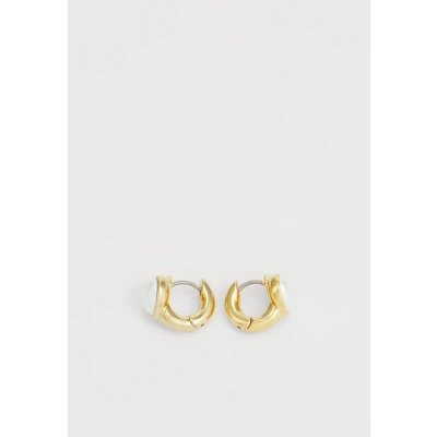 Image of kate spade new york KEEP Sparkling Huggie Earrings cream/goldcoloured, Women&#039;s, Size: One Size, Cream/gold/coloured