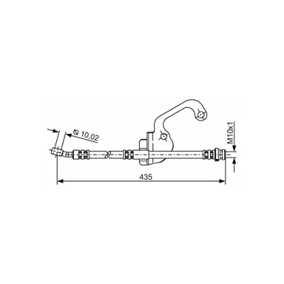 Image of Brake Hose BOSCH 1 987 481 299