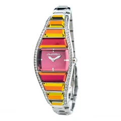 Image of ChronoTech Quartz Watch with Stainless Steel Strap CT7099LS 04M, Red, Large, bracelet