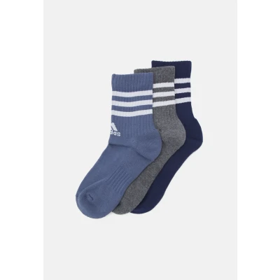 Image of adidas Performance 3STRIPES Unisex 3 PACK Sports socks, Size: 4.5 5.5, Legend ink/preloved ink/dark grey heather