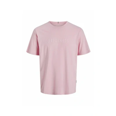 Image of Jack &amp; Jones Jorfrederiksberg SS CREW NECK NOOS Print Tshirt, Men&#039;s, Size: Small, Tickled pink